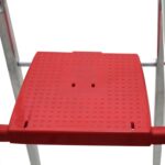 Escada Alumínio 3 Degraus 1,08m 120kg Prata e Vermelho Reisam - Imagem 2